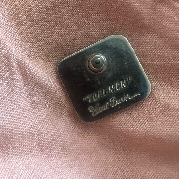 LAUREL BURCH Earrings Silver Square 80s. - Picture 4 of 4